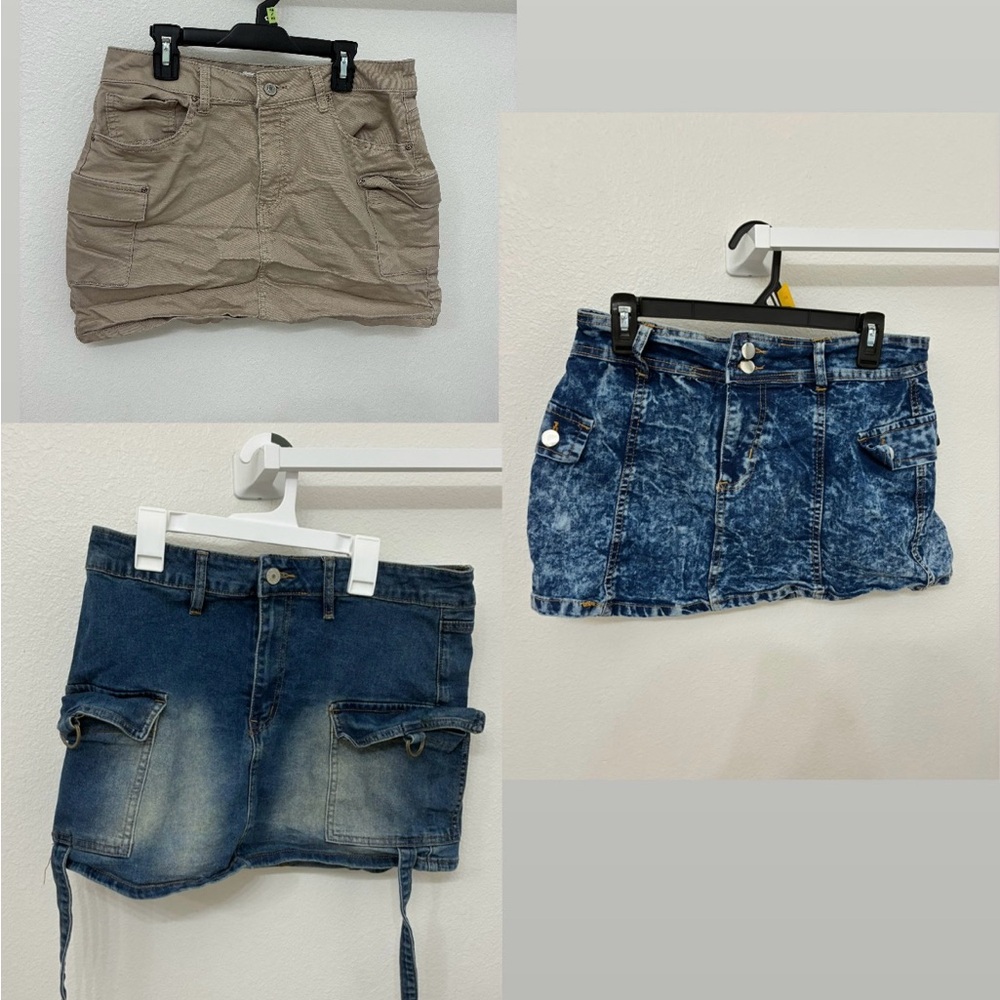 3 Women's Cargo Skirts